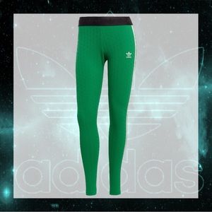 Adidas Adicolor 70s Knit Leggings in Green size S NWT!